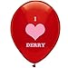 Stephen King's It Surprise Party Decorations Balloons I Love Derry Halloween Cosplay Party Perfect Horror Props Supplies for Matching Outfits 12inch Red Balloons[25pcs]
