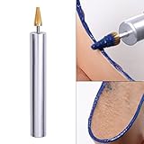 Whitelotous Brass Leather Craft Top Edge Dye Roller Pen Applicator Leather Craft Oil Painting Making Tool (Silver)