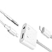 2 in1 Lightning Audio +Charger Adapter for iPhone X 8/7/6/Plus to 3.5mm Headset Earphone.Headphone Audio Splitter and Charging Adaptor(Support Audio + Charge + +Compatible iOS 10.3/11or Later)