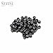Neitsi 5mm Silicone Lined Micro Rings Links Beads Linkies for I Bonded Tipped Hair Extensions (500pcs, Black)