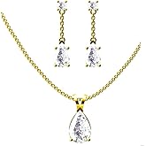 Luxury 18k Solid Gold Diamond Jewelry SETS 4 carat Diamond Earring Necklace SETS HANDMADE Masterpiece Designer Jewelry 8mm Diamond Solitaire Jewelry Set 4 ct Anniversary Birthday Graduation present