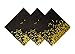 Party Chic Black and Gold Party Supplies Disposable Napkins Gold Dot Confetti Paper Napkins for Birthday Anniversary New Years Graduation Wedding Christmas 3-Ply 50 Pack