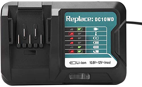 Replace battery Charger for Makita 10.8V 12V DC10WD DC10SB DC10WC BL1015 BL1016 BL1021B BL1020B BL1040B BL1041B Quick Charger(uk plug) 197339-1 197406-2 (DC10WD Charger)