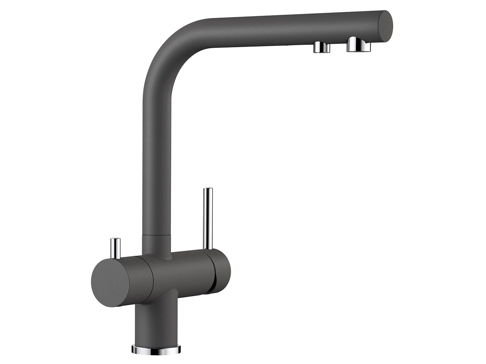 BLANCO FONTAS II Filter | Kitchen Mixer tap in Rock Grey | High-Pressure | Non-Return Valve | Ceramic Cartridge | Assured Water Quality & Water-Saving | Separate Filter Required | [16x25.3x30 cm]