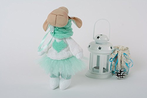 Funny Handmade Designer Soft Toy Sewn Of Cotton Fabric In The Shape Of Lamb