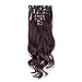 7Pcs 16 Clips 20-24 Inch Thick Double Weft Full Head Clip in Hair Extensions Curly Straight Wavy Hairpiece 8 colors (20