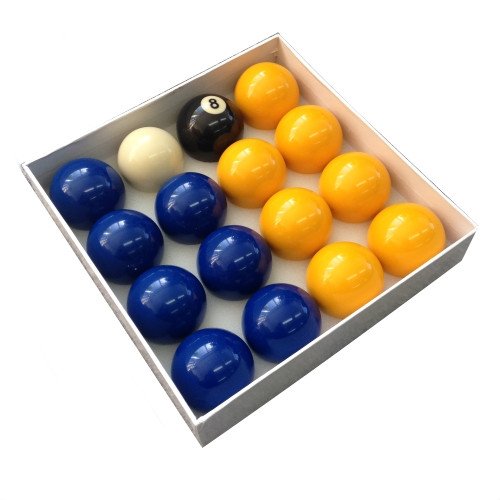 Competition English Pool Balls - 2" Blues and Yellows