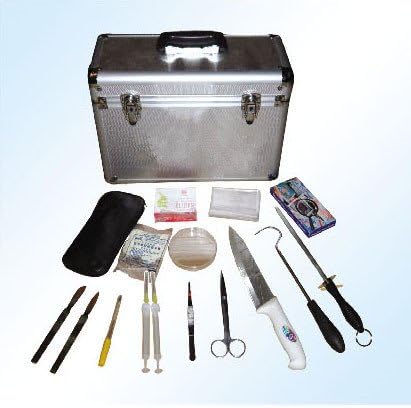 HOKESHELL Veterinary Quarantine Kit in metal box with medical equipment and consumables