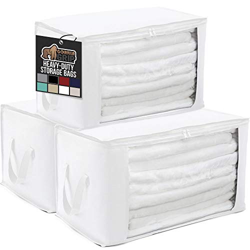 Gorilla Grip Fabric Clothing Storage Bags, XL Capacity Bag, 3 Pack