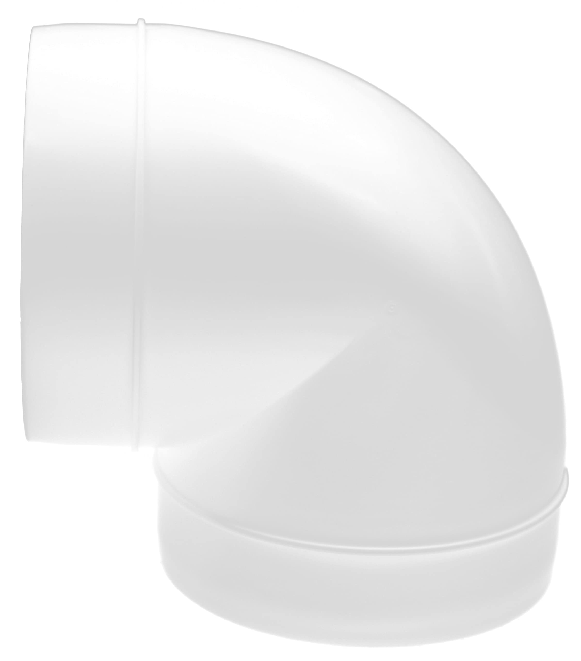 H&C VENT Ventilation 90 Degree Elbow Bend Connector │ Round Ducting Adaptor │ Plastic Air Vent │ Flexible or Solid PVC Duct Pipe │ Joint Hose Connector │ Tumble Dryer Extractor fan Conditioner Air Con — image 1