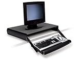 3M Desktop Keyboard Tray, Height and Tilt Adjustable for Personal Fit, Wide Platform for Keyboard and Mouse Includes Gel Wrist Rest and Precise Mouse Pad, No Installation Required, Black (KD95CG)