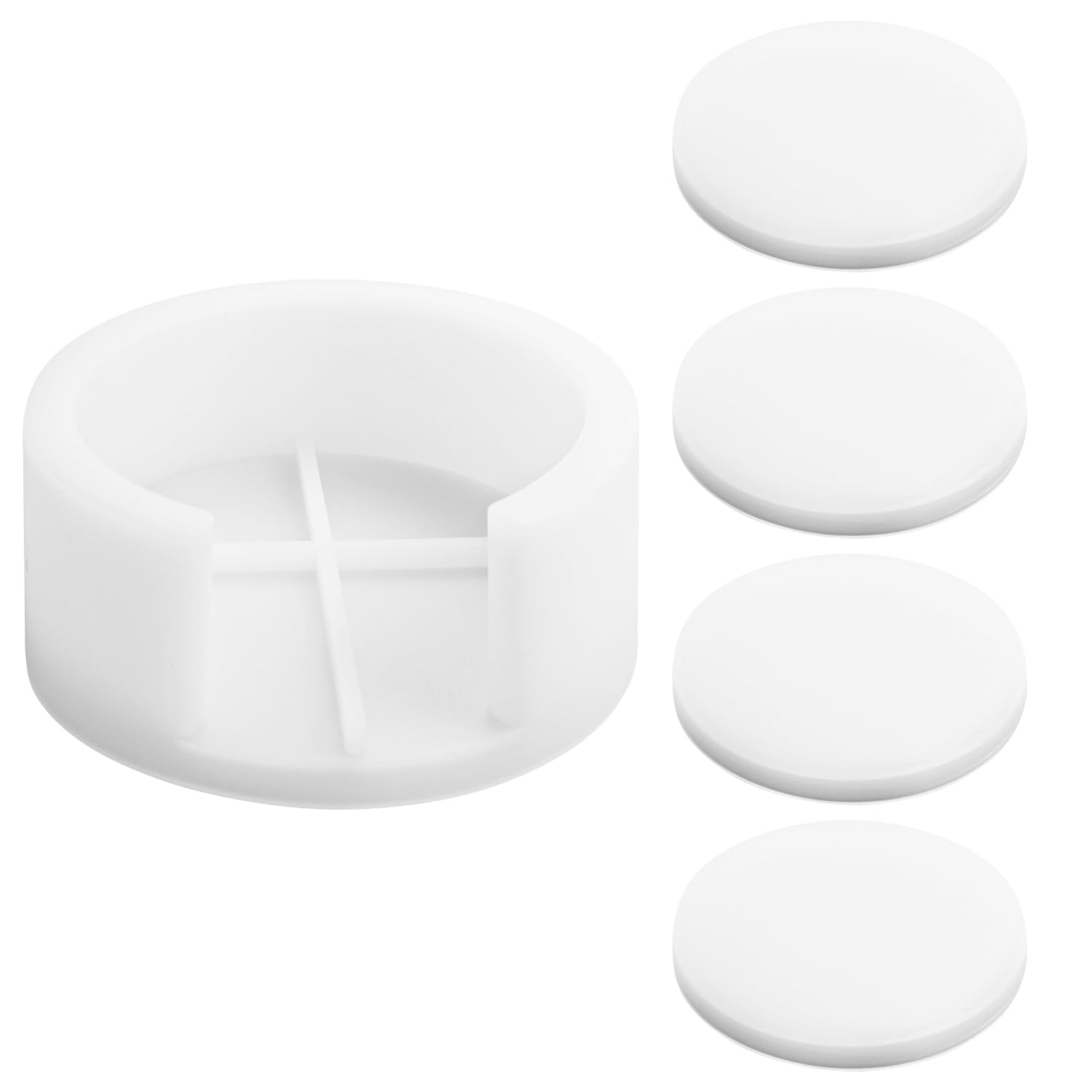 Luckious Resin Moulds Set,Round Shape Silicone Coaster Moulds with Coaster Storage Box,Coasters Mould Kits for Beginners Cups Mats DIY Making Home Table Decoration