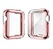[2-Pack] JULK 44mm Case for Apple Watch New SE 3 (2025) / Series SE / 6/5 / 4 Screen Protector, Overall Protective Soft Case TPU HD Ultra-Thin Cover for iWatch, 1 Rose Pink + 1Transparent