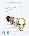 3D Metal Emblem Badge Sticker Decal，Skull Red Eyes Auto Decor - 4pcs