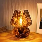 ONEWISH Mushroom Lamp Small Vintage Table Lamp for