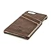 Dockem Wallet Case for iPhone 8 Plus and 7 Plus - Minimalist Vintage Synthetic Leather Card Case, Ultra Slim Professional Executive Snap On Cover with 2 Card Holder Slots, Brown