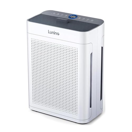 Luftreiniger für Zuhause, großer Raum bis zu 3000 m², LUNINO HEPA doppelseitiger Luftreiniger mit waschbarem Filter, PM-Display Luftqualitätssensoren