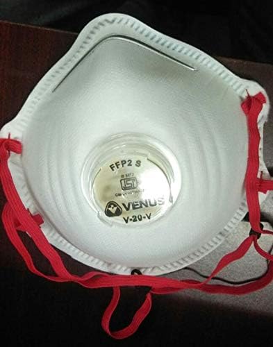 Dipak Venus V-20 Anti-Pollution (Like N95) FFP2 Mask with Higher Filtration, Dust Protection Cotton Unisex Mouth Half Face Mask For Bike Riding, Scooter Driving, Pack of 2