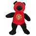 Manchester United FC Official Mini Plush Contrast Football Crest Teddy Bear (8 inches) (Red/Black)