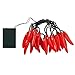 Lights4fun, Inc. 20 Red Chili Pepper Battery Operated LED Kitchen String Lights 9.1ft