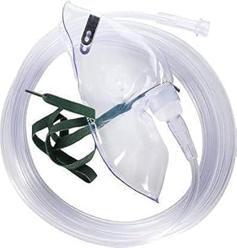 DEBIK Oxygen Mask With Tubing and Ear Elastics