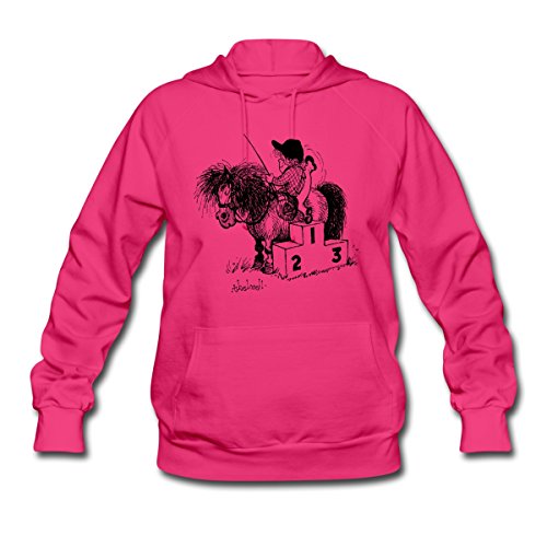Spreadshirt Thelwell Horse Show Winner rostrum Women's Hoodie, M, Fuchsia