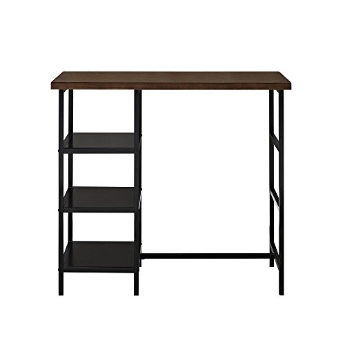 Dorel Living DL7695 Cosmo 3-Piece Metal Pub Set With Wood Top, Dark Mahogany