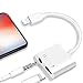 Headphone Jack Adapter Dongle for iPhone Xs/Xs Max/XR/ 8/8 Plus/X (10) / 7/7 Plus Adapter to 3.5mm Jack Converter Car Charge Accessories Cables & Audio Connector 2 in 1 Earphone Splitter Adaptor