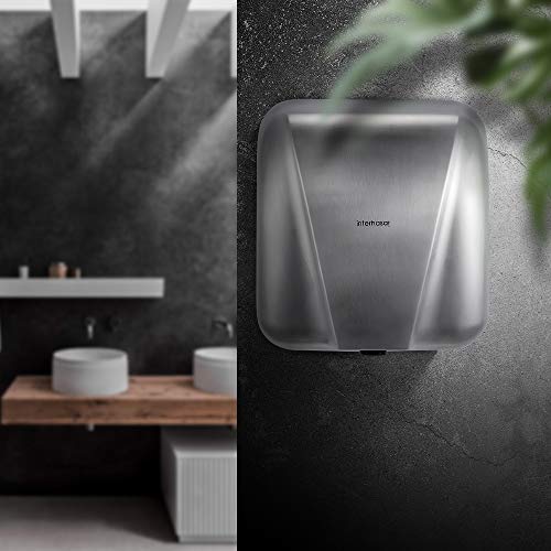 interhasa! Heavy Duty High Speed Automatic Commercial Hand Dryer - Stainless Steel,1800W