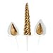 GmakCeder Unicorn Cake Topper ,Reusable Unicorn Horn, Ears and Eyelashes Party Cake Decoration Value Set for Baby Shower, Birthday Party (6inch) (6inch)
