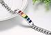 VNOX Jewelry Stainless Steel Rainbow Rubber Gay & Lesbian Pride Bracelet,Width 10mm,8