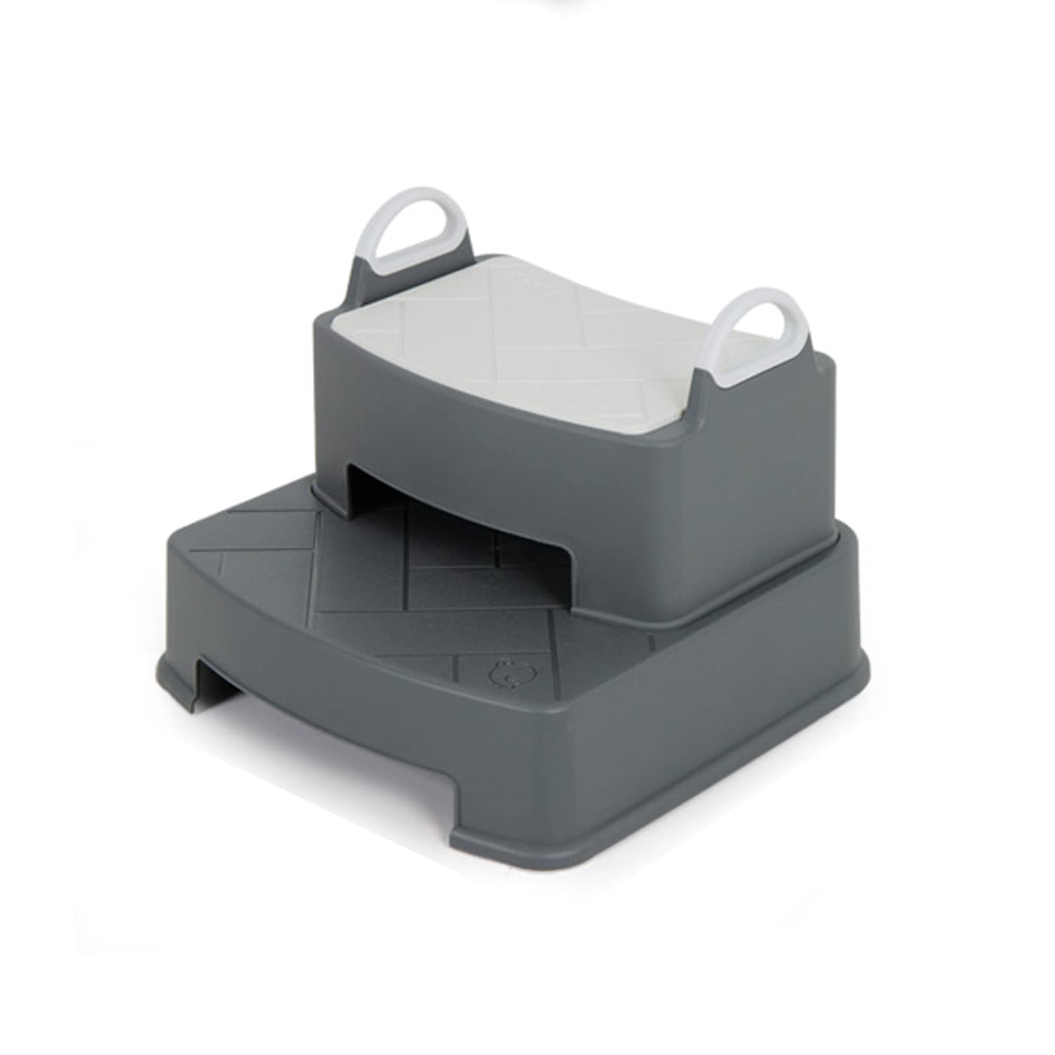 iFam ヘリンボーンハンドル付きステップスツール ダークグレーの商品画像