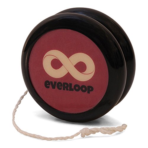 Yoyo King Black Everloop Pro Looping 2A Plastic Yoyo with Ball Bearing Long Spin Axle and Extra String