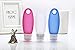 Kitdine Portable Soft Silicone Travel bottles Set (3.3 Ounce, Pink+Blue+White)