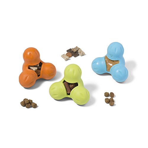 West Paw Zogoflex Tux Interactive Treat Dispensing Dog Chew Toy for Aggressive Chewers, 100% Guaranteed Tough, It Floats!, Made in USA, Small, Granny Smith