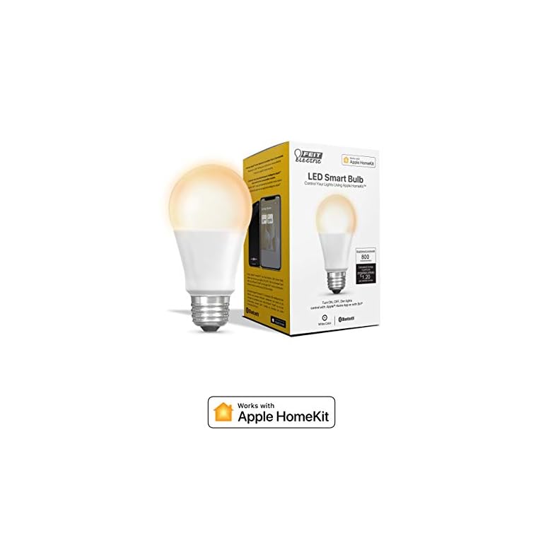 Feit Electric OM60/SW/HK 60W Equivalent A19 Smart, Works With Apple