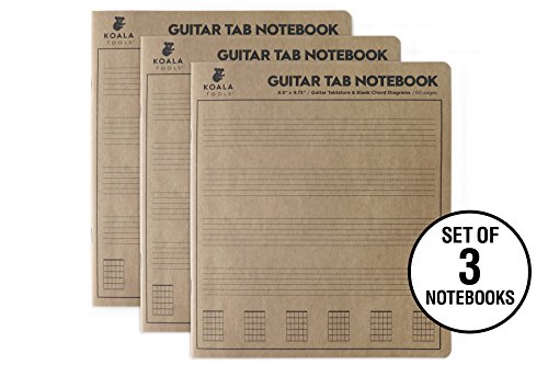 KOALA TOOLS | Guitar Tablature - Guitar Tab Notebook (3 Pack) | 8.5" x 9.75" 60pp. - Blank Paper, Sheets for Music Chord Notation - Thumbnail 5