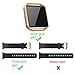 GHIJKL Fitbit Blaze Slim Bands Frame, TPU Replacement Sport Strap Rose Gold Frame Fitbit Blaze Smart Fitness Watch, Large Small, Black