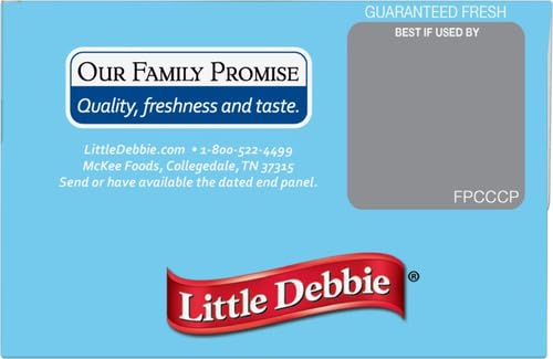LITTLE DEBBIE CHOCOLATE CHIP CREME PIES, 8 INDIVIDUALLY WRAPPED SANDWICH COOKIES, 10.63 OZ BOX