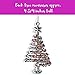 Glittered Christmas Tree Ornaments - Set of 3 - Spun Glass Xmas Trees with Stars & Snowflake Glitter