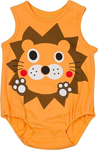 KooKoo House's Baby Boys' 1-piece Sleeveless Romper Creeper (9 Months, Lion)