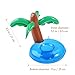 BESTOYARD Floating Drink Holder 12 Pack Palm Tree Inflatable Pool Cup Holders with Mini Air Pump