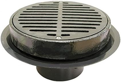 4 Heavy Duty Traffic Abs Floor Drain With Full Cast Iron Grate And