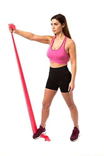 Meglio Latex Free Resistance Bands 7ft. Exercise Bands for Physical Therapy, Strength Training Workouts, Yoga, Pilates, Stretching. Range of Resistance Strengths & Exercise Guide Booklet Included