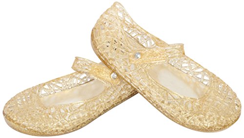 Stepping Stones Girls Mary Jane Jelly Closed Toe Bird Nest Sandals, Gold, 8 M US Toddler'