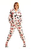 KISS Strutter White Hooded Adult Onesie Pajamas (L)