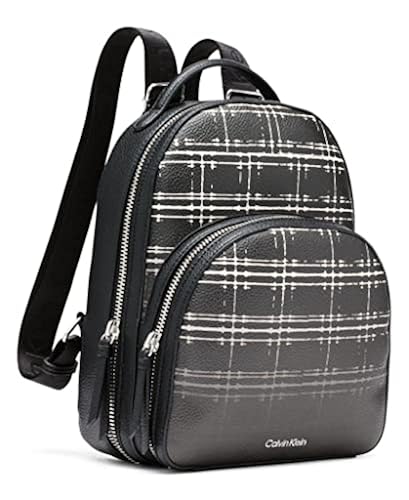 Calvin Klein Estelle Novelty-Backpack, Black/White Plaid in Oman