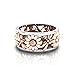 Meolin Sunflower Ring Chrysanthemum Ring Wedding Ring Statement Stackable Band Ring Eternity Cocktail Band (Size/6/7/8/9/10),Rose gold,Size 10