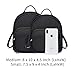 HaloVa Women's Backpack, Mini Shoulders Bag, Multifunction Daypack Satchel Crossbody Bag for Girls Lady, Black
