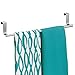 mDesign Adjustable, Expandable Over Kitchen Cabinet Towel Bar Rack - Hang on Inside or Outside of Doors, Hold Hand, Dish, Tea Towels - Customizable to 17